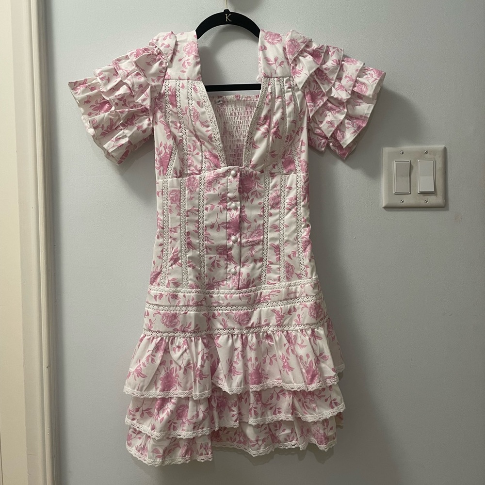 NWOT Ruffle Mini Dress - Picture 3 of 8